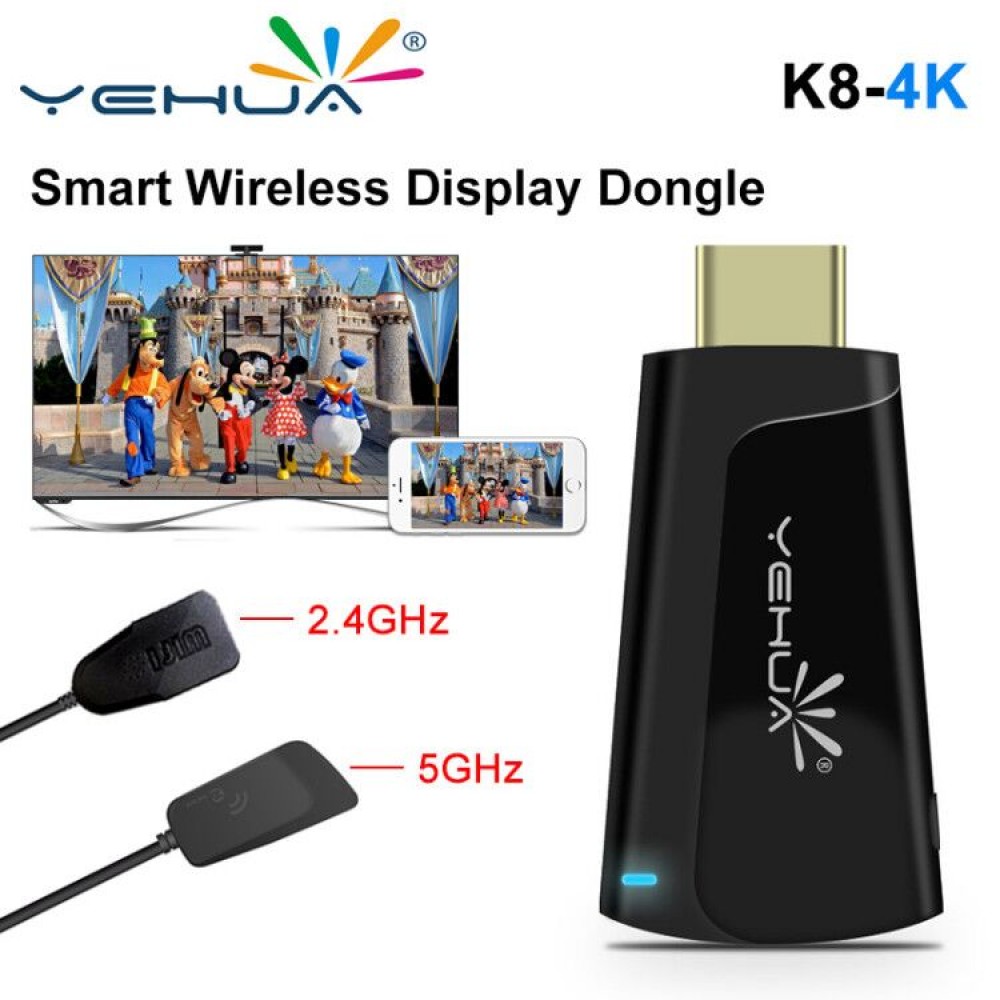 K8 PC Android Media Player TV Stick Push Chrome cast 4K 2.4G/5.8Ghz Wifi Display Receiver Dongle Android DLNA Wireless Air play