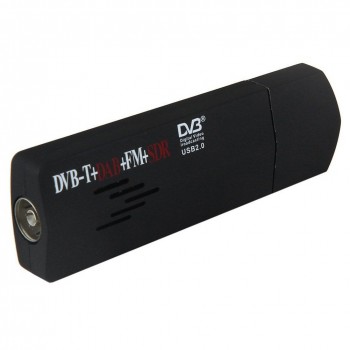 R820T+ RTL2832U USB 2.0 DVB-T SDR FM DAB TV Tuner Receiver Stick for PC Laptop