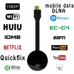 HDMI Wireless Display Wecast G4 for Android iOS YouTube Google Chrome Airplay Support 4G Cellular Data Casting Media Streamer