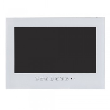 Souria 21.5 Frameless Bathroom LED TV Waterproof Shower Indoor Full HD Hidden TV Hotel (White/Black)