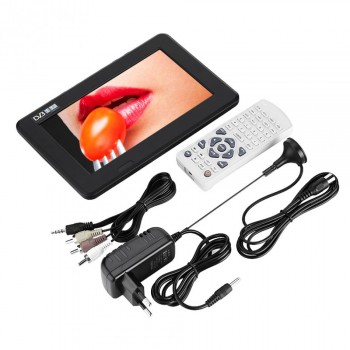 LEADSTAR 7 inch DVB-T2 Digital Analog Television TV 800x480 High Resolution Support TF Card USB Audio