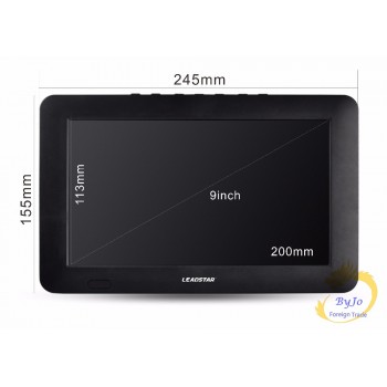 LEADSTAR D9 9 inch LED TV digital player DVB-T T2 Analog all in one MINI TV Support USB TF TV programs Car charger gift