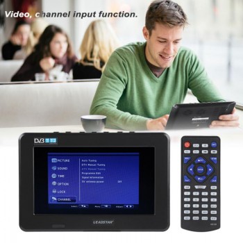 LEADSTAR D7 Potable 7inch HD 1080P Video TFT LED Screen Mini TV Car Digital TV DVB-T DVB-T2 ATSC ISDB Television PVR recording