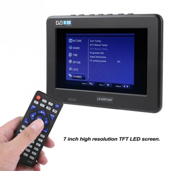 LEADSTAR D7 Potable 7inch HD 1080P Video TFT LED Screen Mini TV Car Digital TV DVB-T DVB-T2 ATSC ISDB Television PVR recording