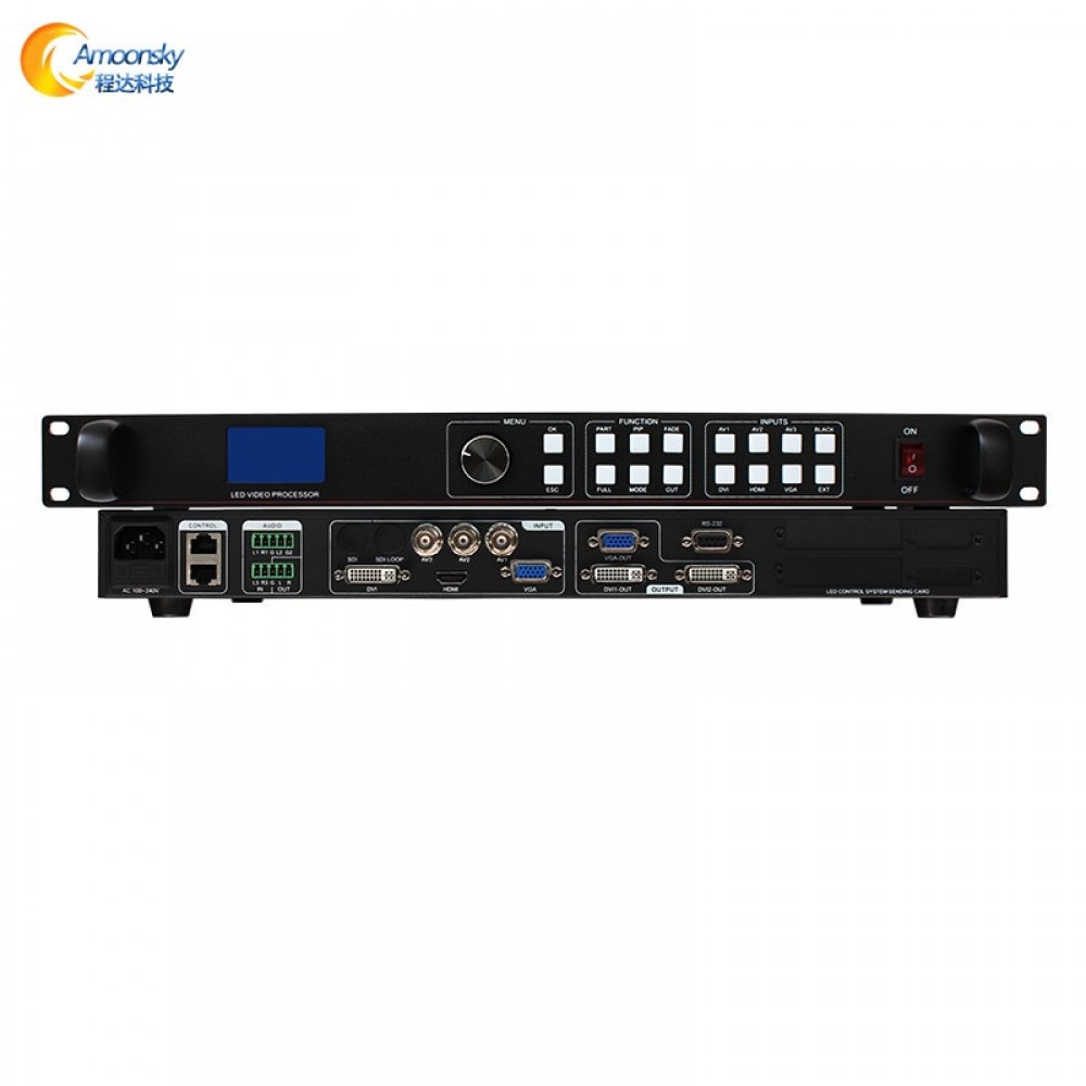 free shipping AMS-LVP613 video processor advertising P10 LED screen display with one key black screen best price