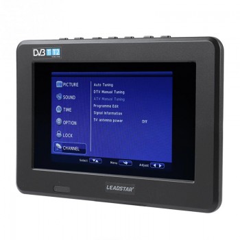 LEADSTAR Potable 7 inch  HD 1080P TFT TV LED Screen Mini TV  Digital Car TV DVB-T DVB-T2 ATSC ISDB Television Support USB Analog