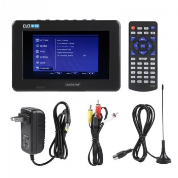 LEADSTAR Potable 7 inch  HD 1080P TFT TV LED Screen Mini TV  Digital Car TV DVB-T DVB-T2 ATSC ISDB Television Support USB Analog