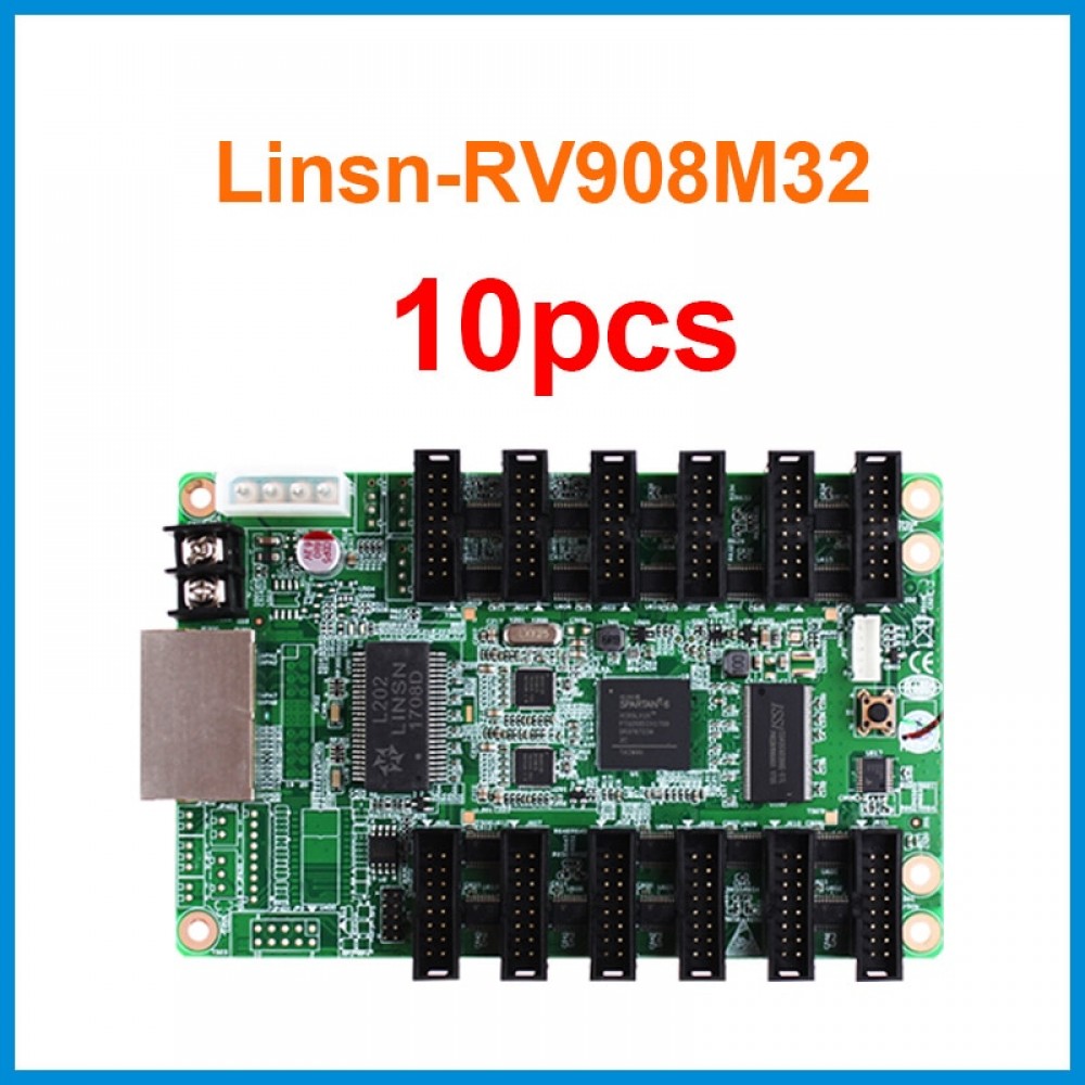 linsn control card led screen receiving card rv908m32 for p2.5 p3.91 p5 p6 indoor outdoor led cabinet 10 pieces a lot