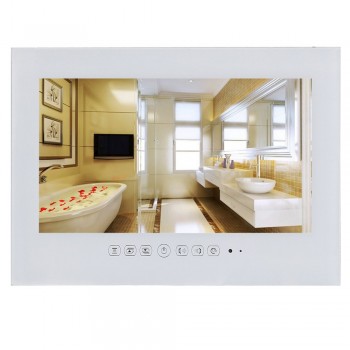 Souria 32 inch White/Black Wall Mount Waterproof Bathroom Hotel Kitchen Big Screen lcd IP66 IP67 LED TV