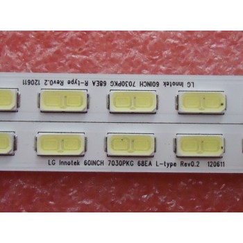 2 Pieces/lot LCD-60LX640A LCD-60LX540 60LX750A for LG Innotek 60INCH 7030PKG 68EA R L-TYRE REV0.2 120611 68 LEDs 676MM