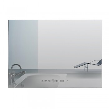 Souria 42 inch Wall Mounted Monitor Android Swimming Pool LED TV Shower Interior Water Proof Television (Black/Mirror)