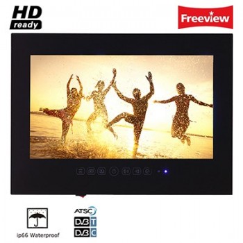 Souria 55 inch Waterproof Sauna Room LED TV Smart IP66 Wall Mounted Bathroom BIG Screen Display (Magic Mirror/ Black Color)