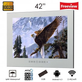 Souria 42 inch Android 4.2 Smart WiFi 1080HD Full Vanishing Mirror Shower Television Android Bathroom LED TV