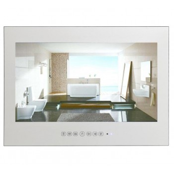 Souria 32 Magic Mirror Touch Button Flat Glass Home Used HD LED Shower Wall Mount Screen LCD Waterproof TV