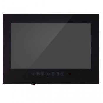 Souria 27 inch Full HD 1080 Waterproof Bathroom LED TV Shower TV IP66 Water-Resistant Display (Black/White)
