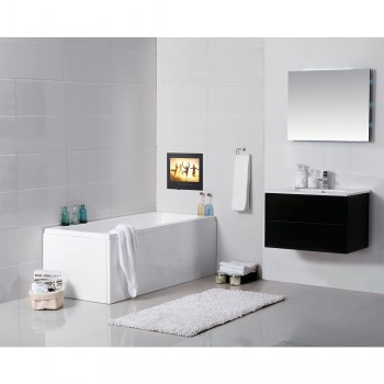 Souria 19 inch IP66 Waterproof Bathroom LED TV Waterproof Wall Mounted Flat Screen TV Black/White Shower TV