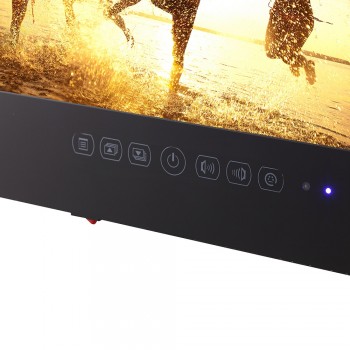 15.6 inch IP66 Bathroom LED TV Waterproof Wall Mount Water-Resistant LED TV for SPA (Black/White)