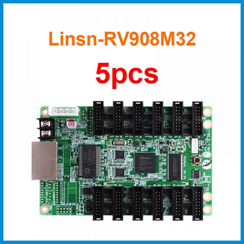 5 pcs / lot linsn sending card rv908m32 support p3 p5 led screen module work with ts802d ts921 sending card linsn
