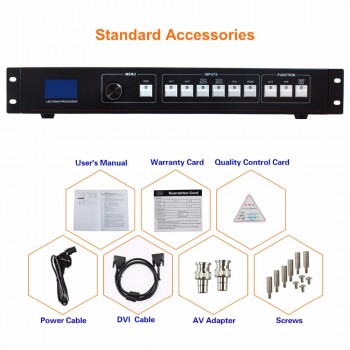 free shipping LED video processor scaler DVI VGA HDMI LED video wall controller support Nova and Linsn