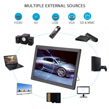 LEADSTAR 14inch ATV/UHF/VHF Portable Digital TV High Sensitivity Tuner TV Program Recording 1080P Portable TV