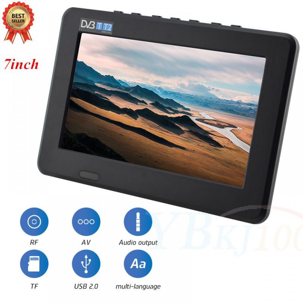 2018 LEADSTAR 7 Inch High Resolution TV Color TFT LED Digital Analog Television 800x480 Portable TV good quanlity new fashion