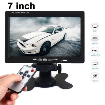 TFT 7 inch LCD Screen Portable TV 1080P Car Monitor TV 500:1 Support AV/VGA/ HDMI Ultra Thin HD Car Accessories