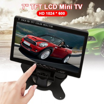 TFT 7 inch LCD Screen Portable TV 1080P Car Monitor TV 500:1 Support AV/VGA/ HDMI Ultra Thin HD Car Accessories