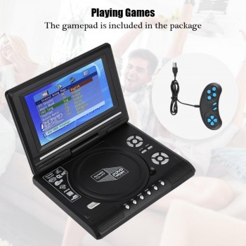 7.8inch Portable TV DVD Player Swivel Screen Rechargeable Digital TV Car Charger Gamepad Mini Car Television