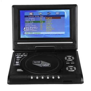 7.8inch Portable TV DVD Player Swivel Screen Rechargeable Digital TV Car Charger Gamepad Mini Car Television