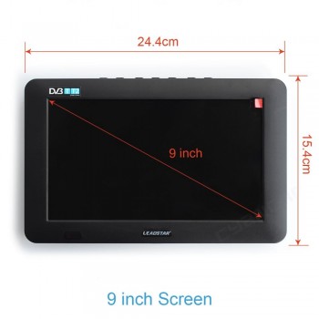 LEADSTAR 9 inch Portable TV DVB-T2 ATSC tdt Digital and Analog mini small Car Television Support USB TF Card PVR MP4 AC3