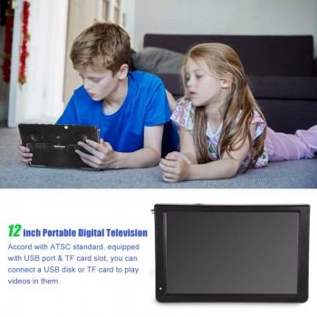LEADSTAR 12 Digital Television ATSC DBT-T2 T ISDB-T Portable TV Player 1080P HD HDMI Video Player With Bracket 12V Car Charger
