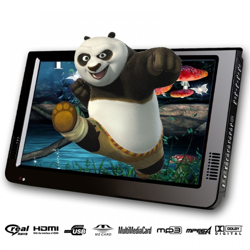 HD Portable TV 10 Inch Digital And Analog Led Televisions Support TF Card USB Audio Car Television HDMI Input DVB-T DVB-T2 AC3