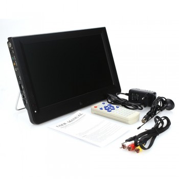 11.6 Inch Portable DVB-T2 TV Digital Analog HD TV Color TFT-LED Support TF Card W/Remote Control Universal Media Player