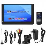 12 Color Screen Portable Television 1080P Car Digital TV ATV/UHF/VHF Stereo Surrounding Car Television Support HDMI VGA Hot