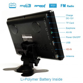 LEADSTAR D768 7 inch Portable TV DVB-T2 tdt Digital and Analog mini small Car TV Television Support USB TF Card MP4 AC3