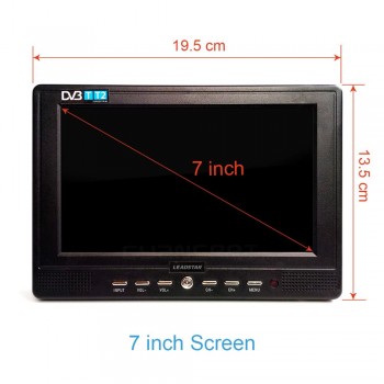 LEADSTAR D768 7 inch Portable TV DVB-T2 tdt Digital and Analog mini small Car TV Television Support USB TF Card MP4 AC3