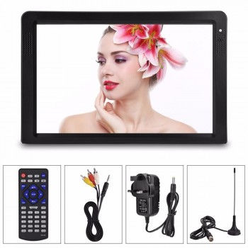 DVB-T-T2 16:9 Portable TFT-LED HD Digital Analog Color TV Television Player UK Plug 12 Inches