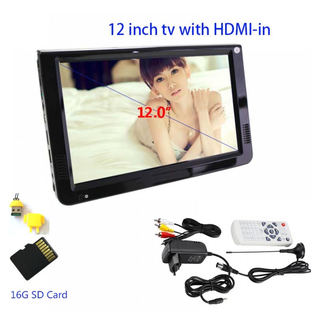 Digital HD DVB-T/DVB-T2 TV And Analog Televisions Receiver And 16G TF Card USB Audio And Video Playback Portable And the car TV