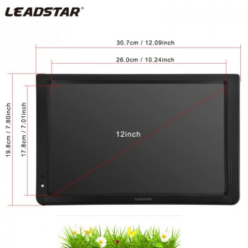 12in Televisions Player Digital Analog DVB-T-T2 Portable TV for Home Car Airplane 110-220V With Bracket /12V Car Charger EU Plug
