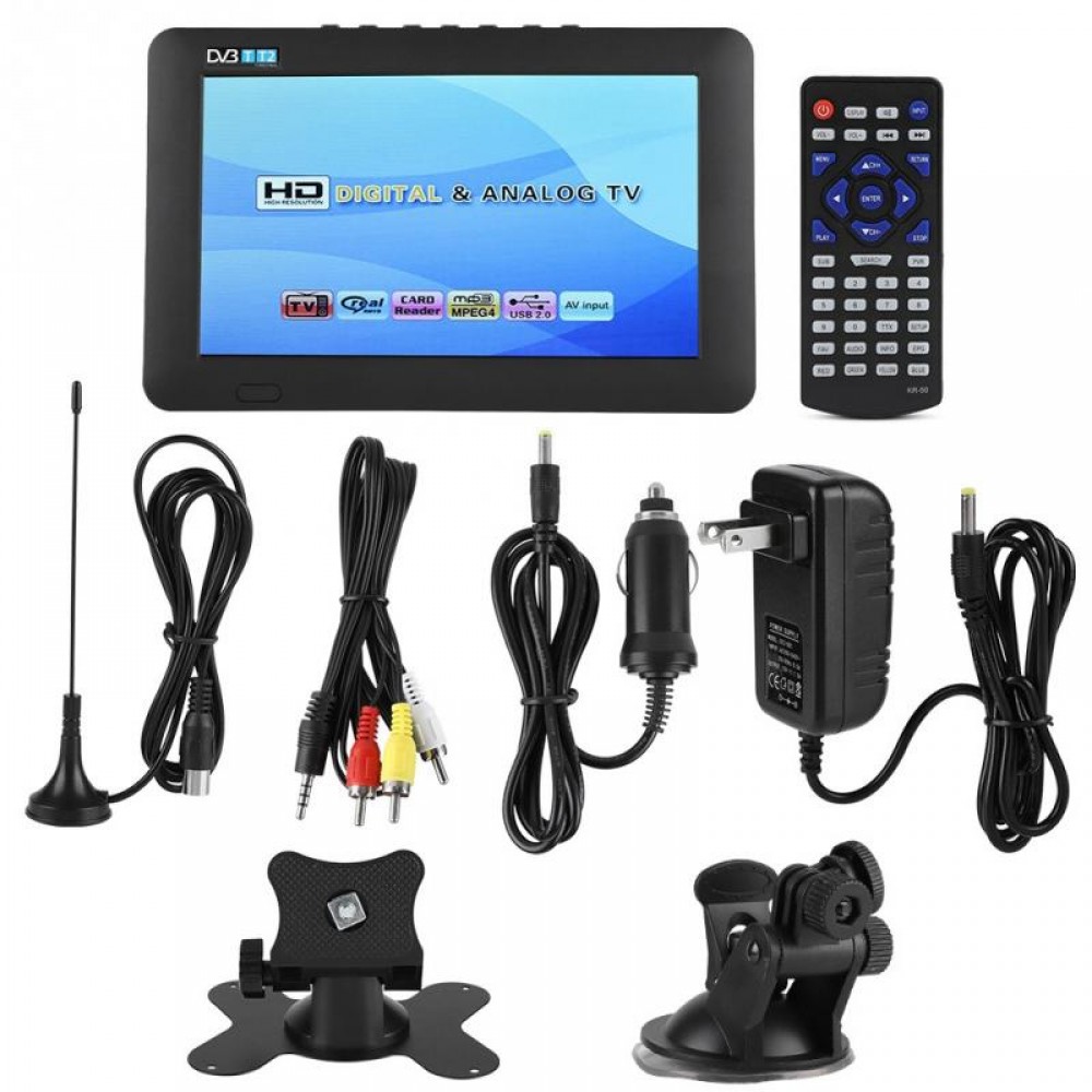 LEADSTAR 7inch television 100-240V DVB-T2 16:9 1080P Car Digital TV Stereo Surrounding Portable TV televisions 2018 new style