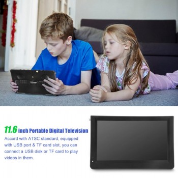 LEADSTAR 11.6 inch Digital Television ATSC For South Korea Portable TV Player 1080P HD HDMI Video Player Color Screen EU Plug