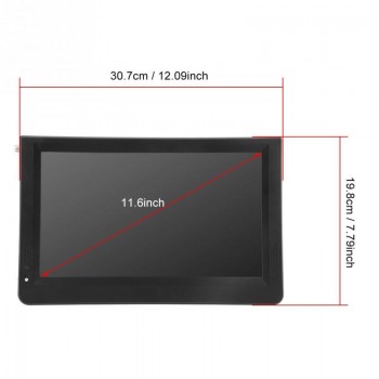 LEADSTAR 11.6 inch Digital Television ATSC For South Korea Portable TV Player 1080P HD HDMI Video Player Color Screen EU Plug