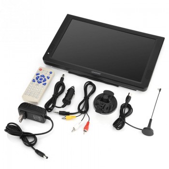LEADSTAR 12inch Digital Analog Televisions DVB-T-T2 Portable TV 1080P For Car Airplane Home UK Plug 110-220V Support PVR SD/MMC