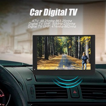LEADSTAR 12inch television Color Screen 1080P Car Digital TV ATV/UHF/VHF Stereo Surrounding Car Televisions For US Plug 2018