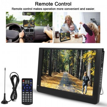 LEADSTAR 12inch television Color Screen 1080P Car Digital TV ATV/UHF/VHF Stereo Surrounding Car Televisions For US Plug 2018