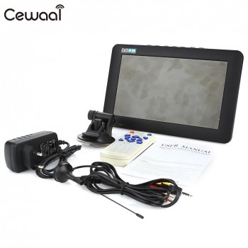 Cewaal 9 Inch Support TF Card Television Digital Analog TV Media Player Rechargeable Digital TV Universal W/Remote Control