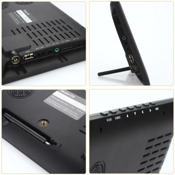 Cewaal 9 Inch Support TF Card Television Digital Analog TV Media Player Rechargeable Digital TV Universal W/Remote Control