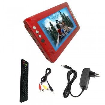 Factory price! strong siginal rechargeable 9 inch H.264 USB HD out  multi language digital DVB T2 portable tv!