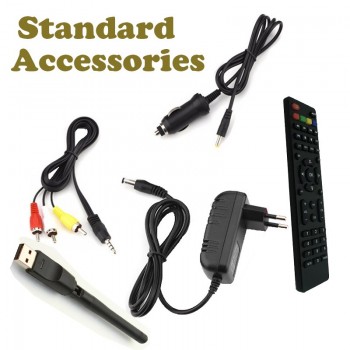 9 inch DVB T2 TV +WIFI Dongle+Car charger+Accessories!H.265 USB HD out  wifi multi-language digital 9 inch portable TV