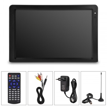 Portable TV DVB-T2 12.1 Inch Rechargeable Digital Color TV Television Car TV Player TFT-LED Screen New 2018